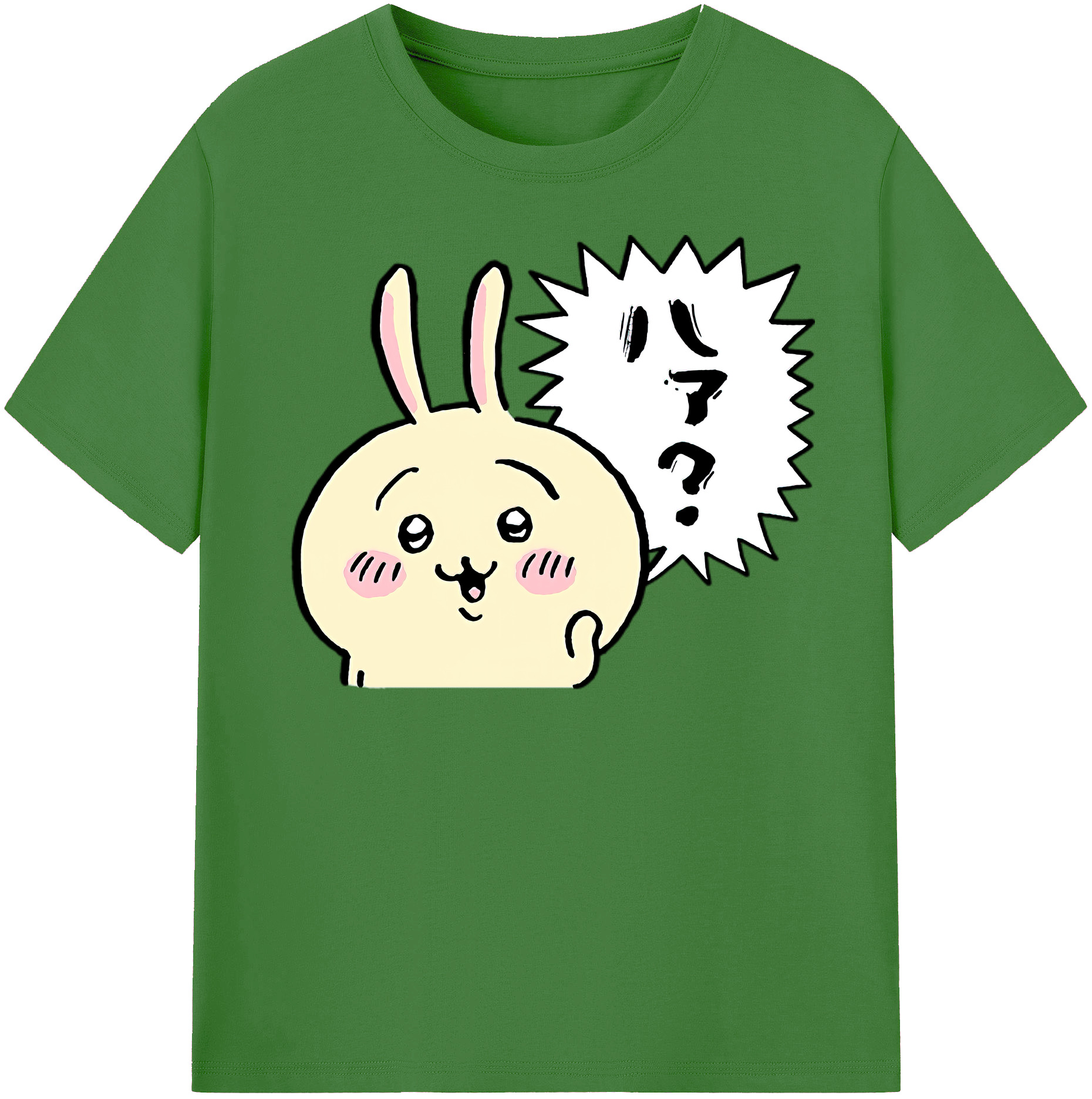 （画像用） ちいかわ うさぎ Chii-kawa usagi レディースカジュアルプリントTシャツ（綿100％）